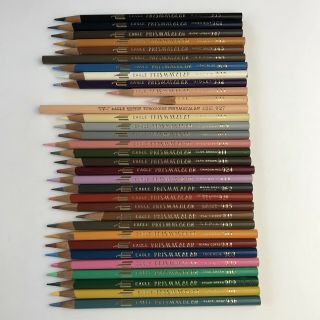 33 Vintage Eagle Prismacolor Flexible Lead Color Art Pencils Flaw