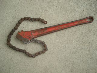 Ridgid Chain Wrench C - 14 Pipe Chain Wrench 2 " Usa Vintage Tool