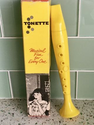 Vintage Tonette Recorder Yellow