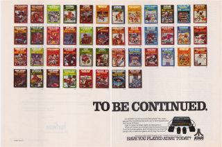 1982 Atari Home Video Games - 44 Games - 2 Pages Vintage Print Ad