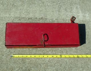 Vintaged Red Tractor Steel Tool Box Farmall And Case Ih Tractors Mount