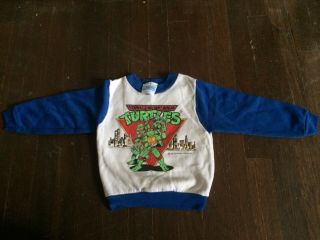 Vintage Tmnt Kids Sweatshirt Teenage Mutant Ninja Turtles 1990 Size 4t