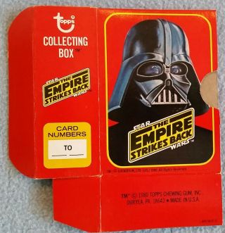Vintage 1980 Topps Collecting Box Empire Strikes Back Trading Cards Star Wars