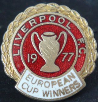 Liverpool Vintage 1977 European Cup Winners Badge Maker Coffer N 