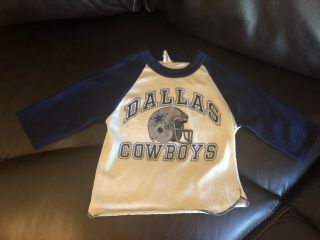 Vintage - 1980’s Dallas Cowboys Toddler 3/4 Sleeve T - Shirt - Euc Size 3t
