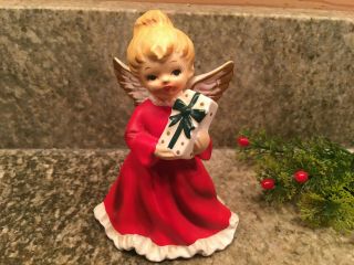 Vintage Napcoware Napco Ceramic Christmas Figurine Angel X - 6964