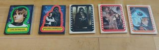 Topps Star Wars Series 1 - 5 Sticker Set Vintage 1977