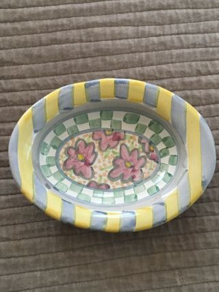 Vintage Mackenzie Childs Myrtle Ceramic Soap Dish