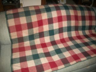 Vintage Woolrich 100 Thick Wool Plaid Blanket Throw Lap Blanket 57 " X47 "
