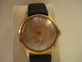 Vintage Junghans Trilastic 16 Jewels Mechanical Gold Plated Watch -