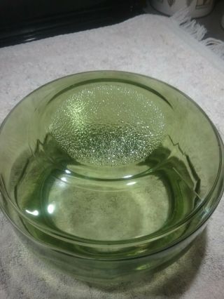 Vintage 96 ounce Size Green Glass Fish/Cactus/Terrarium Bowl 3