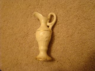 Vintage Miniature Bud Vase Jug Style 4.  5 " Gold Trimmed Near