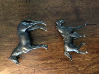 Vintage Solid Metal horse figurines including Dodge stallion 3