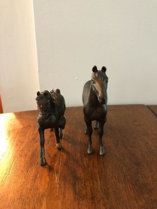 Vintage Solid Metal horse figurines including Dodge stallion 6