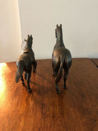 Vintage Solid Metal horse figurines including Dodge stallion 7