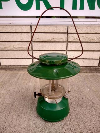 Vintage Thermos Green Lantern W/ Globe Big Hat Model 8326 Double Mantle