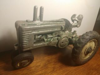 Cast Tractor Hubley Arcade Antique Green John Deere Farm Machinery Vintage Iron