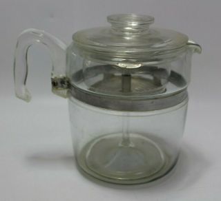 PYREX 7759 Complete 9 - CUP Glass Percolator Vintage Coffee Pot 2