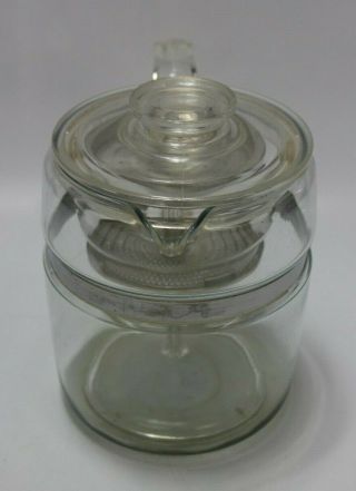 PYREX 7759 Complete 9 - CUP Glass Percolator Vintage Coffee Pot 4
