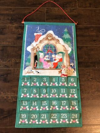 Vintage Avon 1987 Advent Christmas Countdown Calender With Mouse