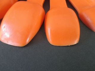 Vintage TUPPERWARE Measuring Spoons Complete Ring Nesting Orange TBSP TSP 4