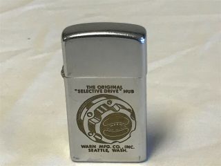 Vintage 1965 Zippo Slim Lighter The Selective Drive Hub Seattle Wa