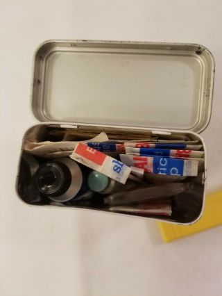 VINTAGE JOHNSON & JOHNSON OFFICIAL BOY SCOUT PERSONAL FIRST AID KIT TIN TM 3