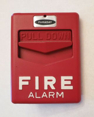 Vintage Faraday Fire Alarm Pull Station Fire Safety Man Cave Local Fire Alarm