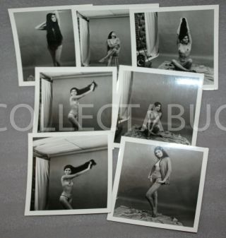 7 Vintage Studio Nude / Glamour Photos Of Indian Model Sakina,  Long Hair 48