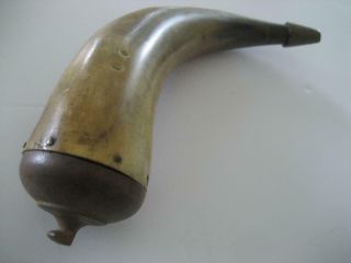 Curvy Antique Powder Horn 13 - 1/2 Inches
