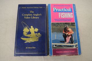 2 Vintage Fishing Vhs Tapes Video Movies Practical Fishing & All About Bass