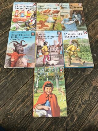 Vintage Ladybird Books X 7 Kids Well Loved Tales 15p