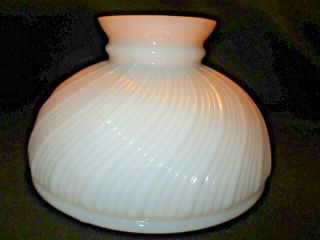 Vintage 10 " Milk Glass Swirl Shade Rayo,  B & H Etc