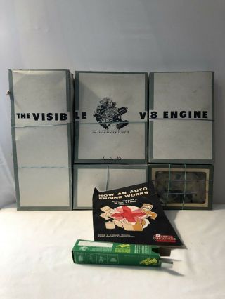 Vintage 1960 Renwal The Visible V8 Engine Model Kit 802 No Box Fastship