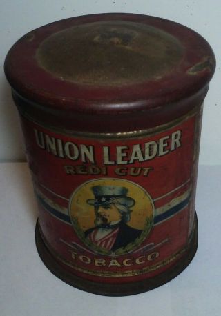 Vintage Union Leader Redi Cut Tobacco P Lorillard Co.  Tin 2