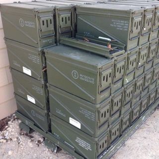 Military 40mm Metal Ammo Can Storage Box 1310 - 01 - 572 - 0689