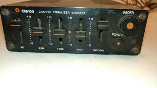 Vintage Clarion Graphic Equalizer Booster 6 Button Fader 10000hz