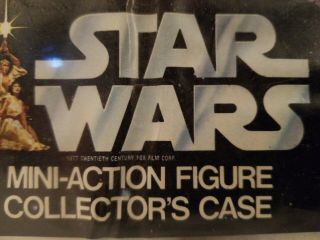 VINTAGE KENNER 1977 STAR WARS MINI ACTION FIGURE COLLECTOR ' S CASE WITH 2 TRAYS 5