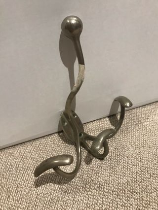 Vintage French Reclaimed Metal Coat Hook And Hat Hook For Wall Or Door Hanging