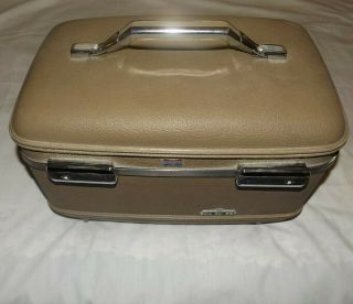 Vintage Light Brown American Tourister Train/carry On Bag/case