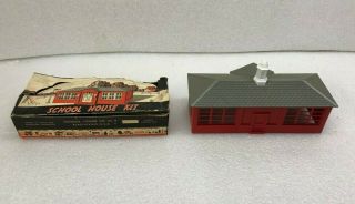 Vintage Plasticville School House Building Kit Complete W/ Box 1950 