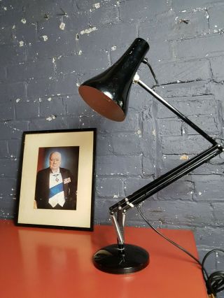 Stunning Herbert Terry Black Vintage Anglepoise 90 Desk Lamp Mid Century