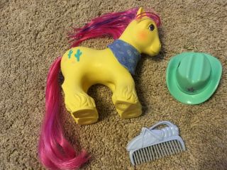 Vintage My Little Pony G1 Big Brother Tex With Complete Accessories