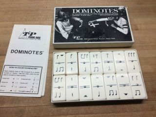 Vintage Dominotes Musical Game Reading Write Music Education Note And Rest Value