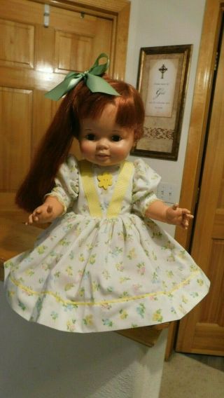 Ideal Vintage Baby Crissy Growing Hair Doll Large 1972 - 1973 In Custom Dress