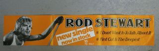 Rod Stewart - First Cut Is The Deepest Promo Banner Poster 1977 Vintage