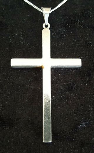 Sterling Silver Vintage Art Deco Antique Christian Crucifix Cross Pendant