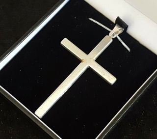 Sterling silver vintage Art Deco antique Christian crucifix cross pendant 2