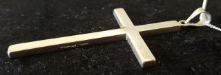 Sterling silver vintage Art Deco antique Christian crucifix cross pendant 3