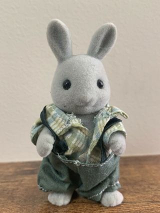 Sylvanian Families Grey Rabbit Figure Vintage 1980/90 